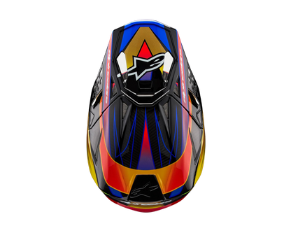 ALPINESTARS 2025 S-M10 ERA GOLD/YELLOW/RIO RED HELMET