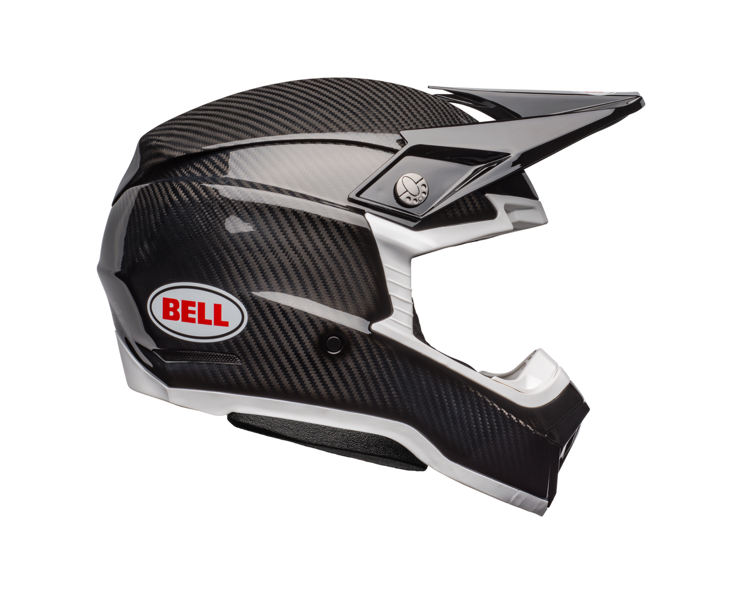 BELL 2025 MOTO-10 SPHERICAL BLACK/WHITE HELMET