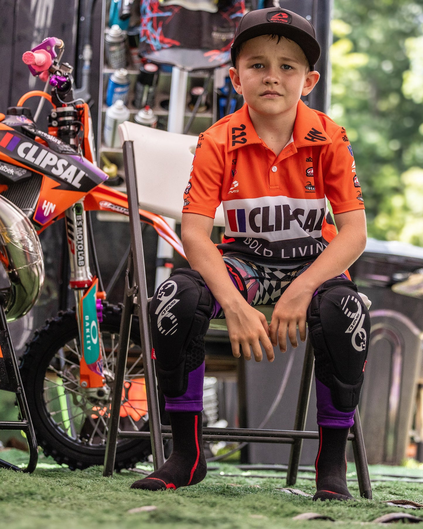 EVS SLAYCO96 YOUTH KNEE PADS PURPLE/BLACK
