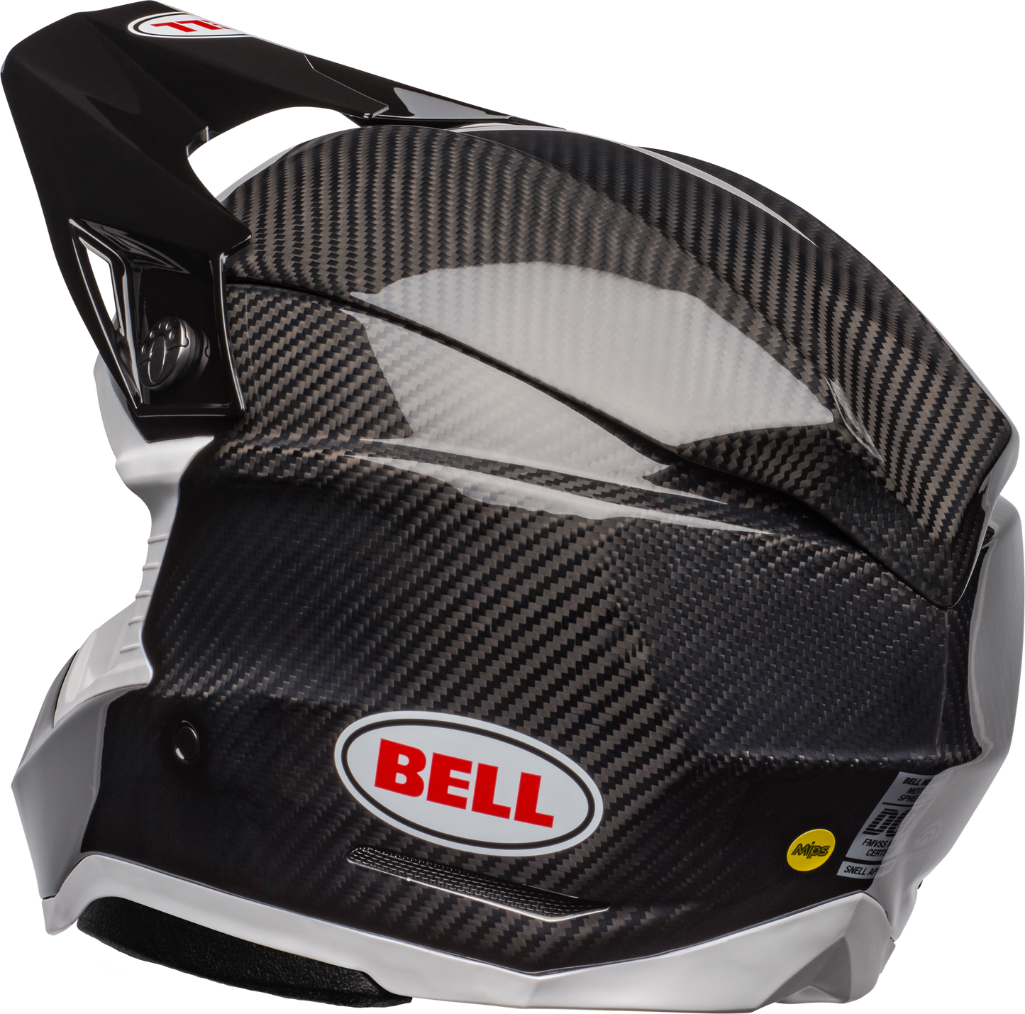 BELL 2025 MOTO-10 SPHERICAL BLACK/WHITE HELMET
