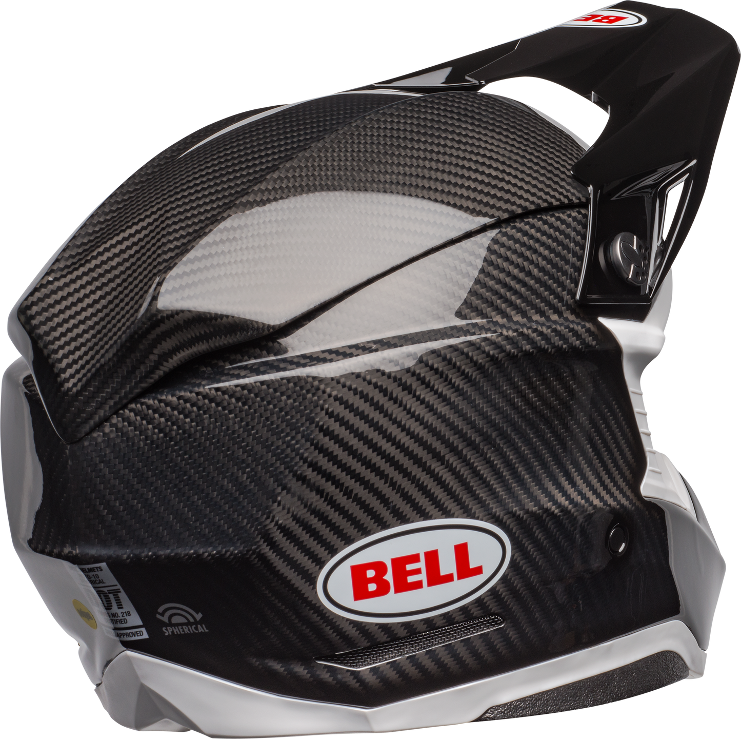 BELL 2025 MOTO-10 SPHERICAL BLACK/WHITE HELMET