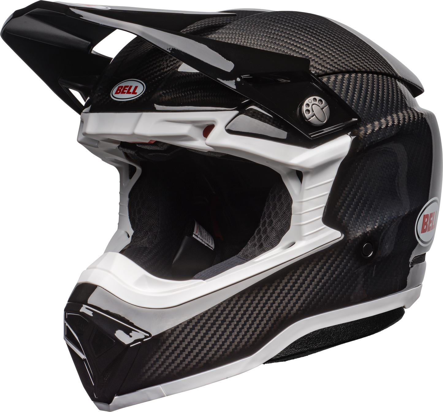 BELL 2025 MOTO-10 SPHERICAL BLACK/WHITE HELMET
