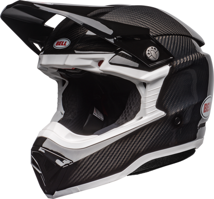 BELL 2025 MOTO-10 SPHERICAL BLACK/WHITE HELMET