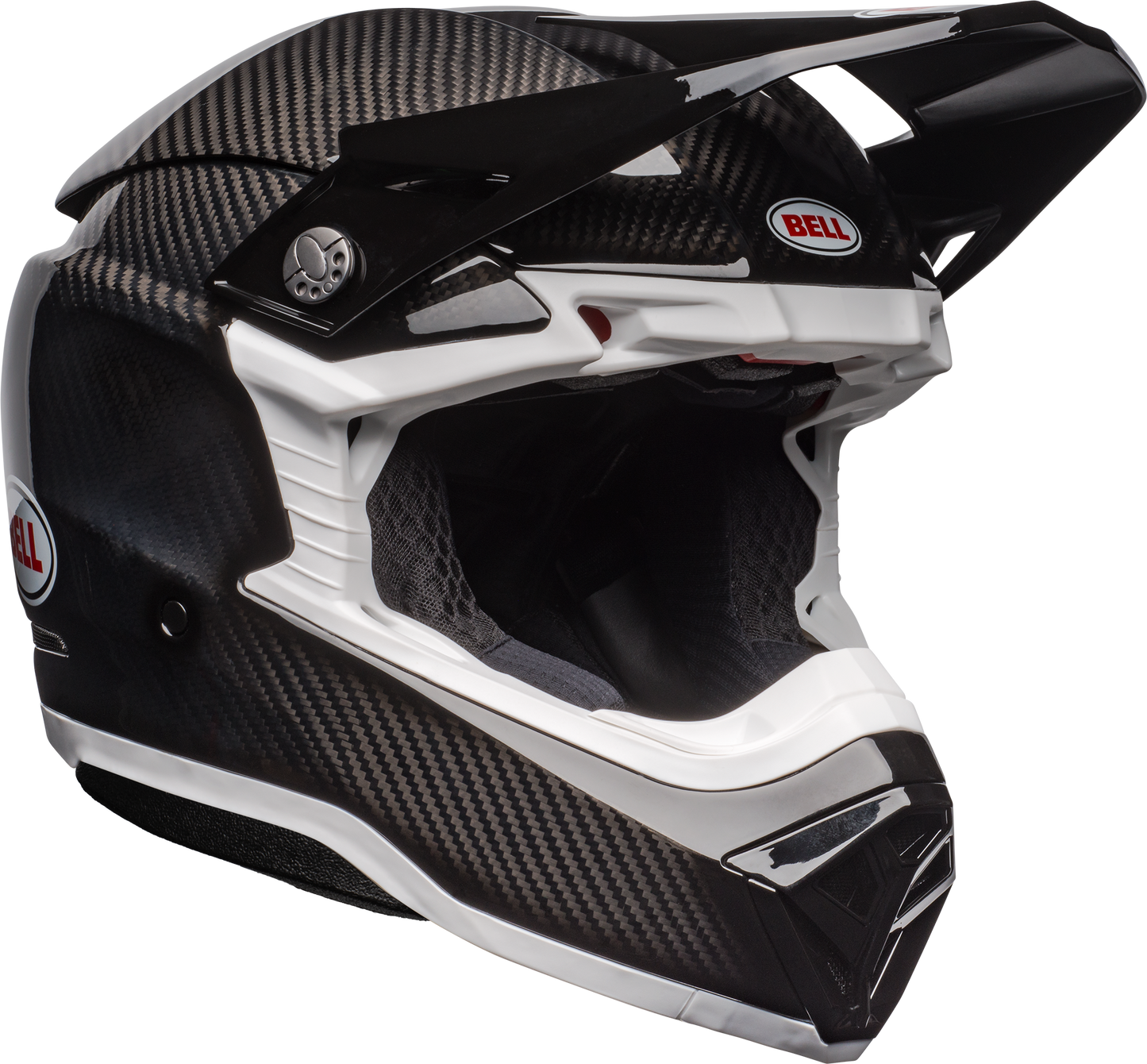 BELL 2025 MOTO-10 SPHERICAL BLACK/WHITE HELMET