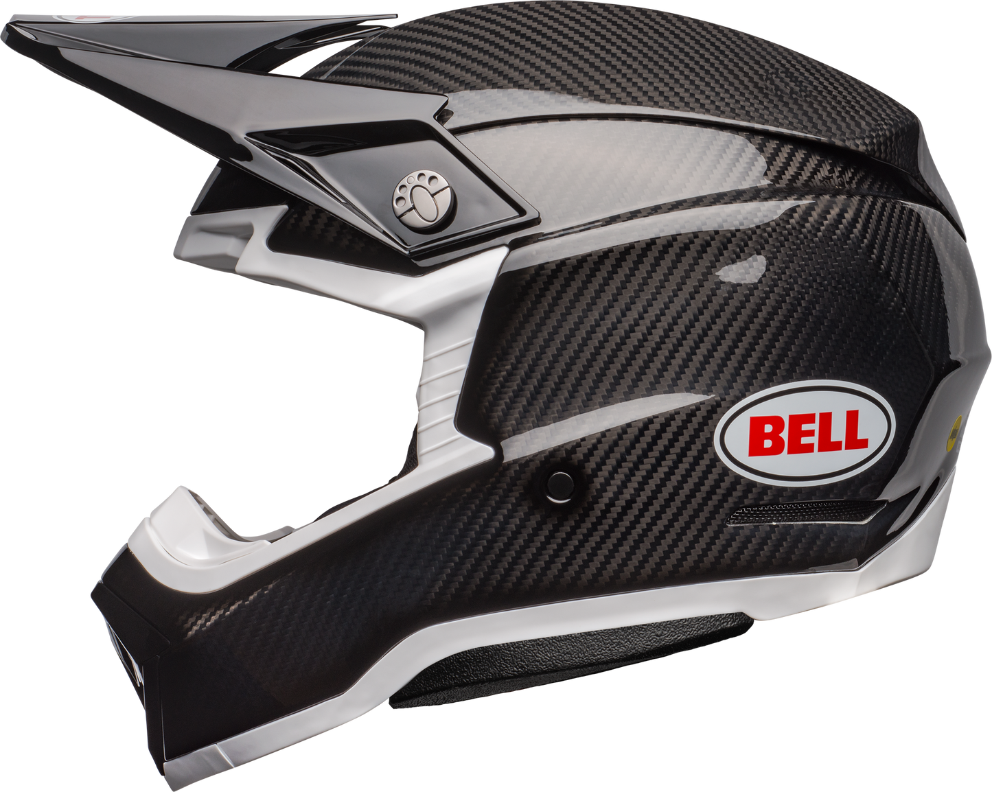 BELL 2025 MOTO-10 SPHERICAL BLACK/WHITE HELMET
