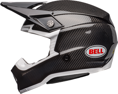 BELL 2025 MOTO-10 SPHERICAL BLACK/WHITE HELMET