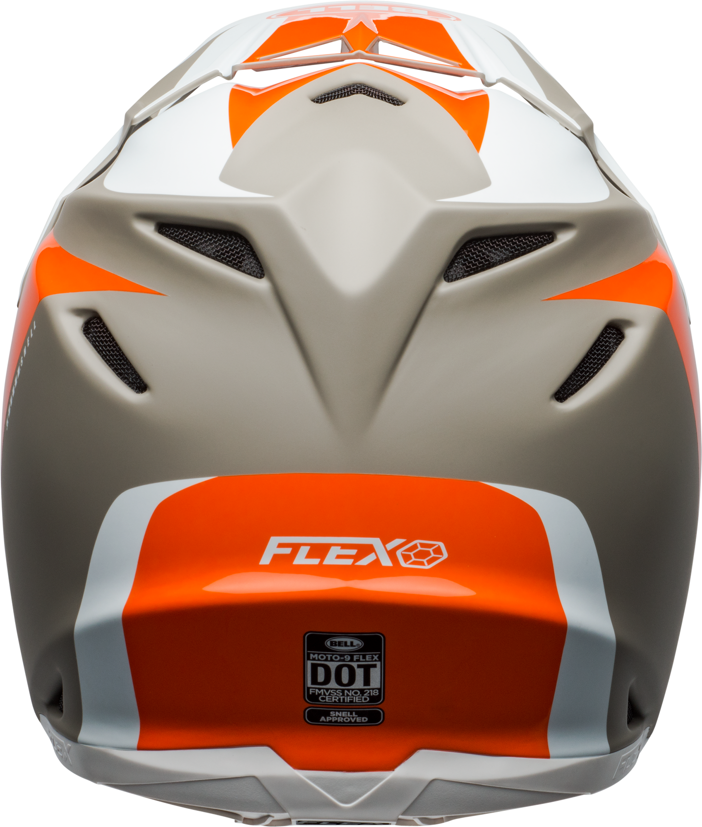 BELL MOTO-9 FLEX DIVISION MATTE/GLOSS WHITE/ORANGE/SAND HELMET