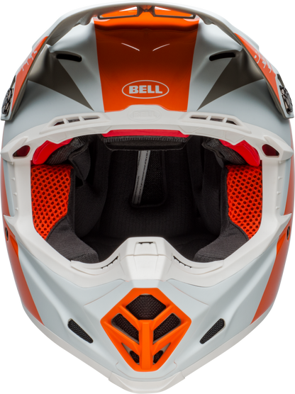 BELL MOTO-9 FLEX DIVISION MATTE/GLOSS WHITE/ORANGE/SAND HELMET
