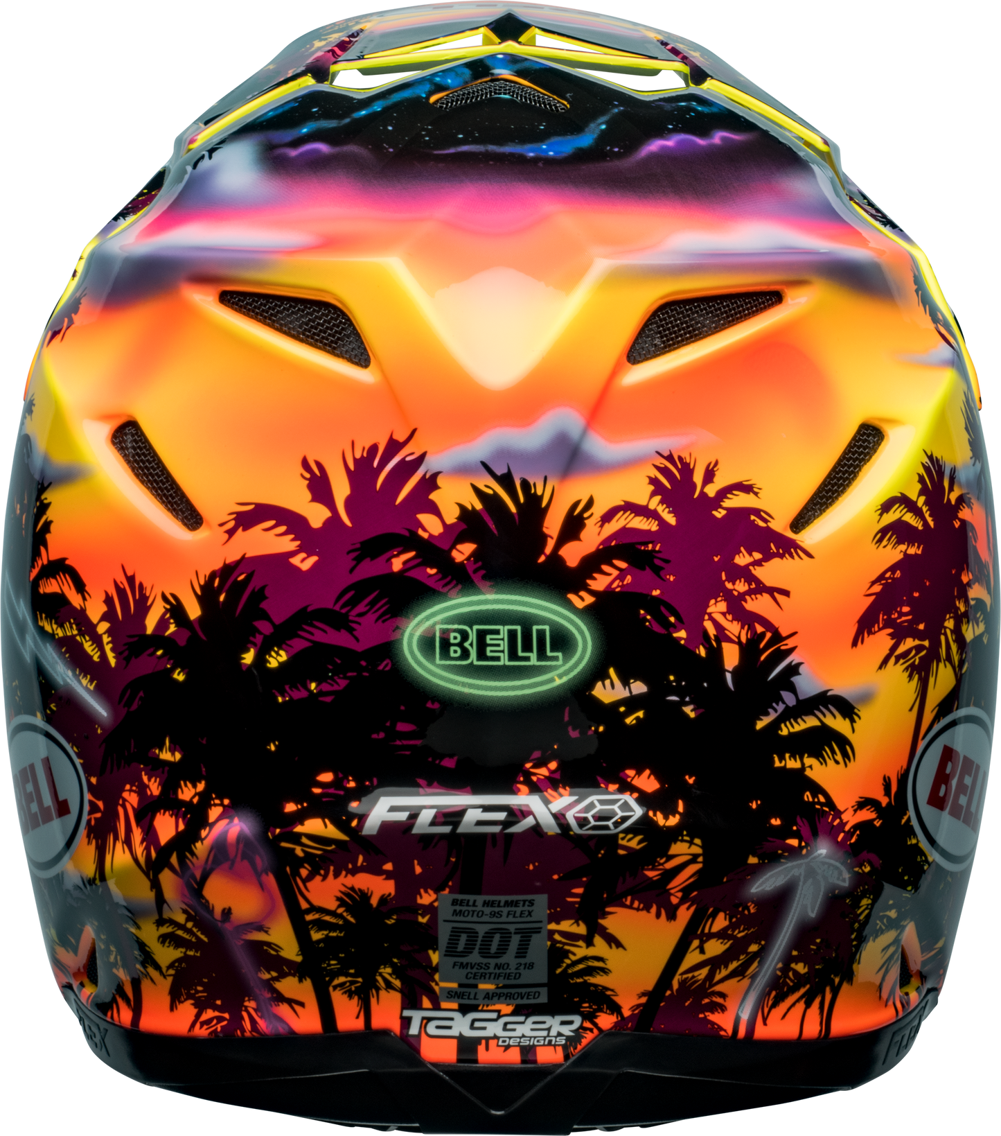 BELL 2024 MOTO-9S FLEX TAGGER TROPICAL FEVER YELLOW/ORANGE HELMET