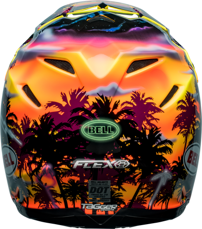 BELL 2024 MOTO-9S FLEX TAGGER TROPICAL FEVER YELLOW/ORANGE HELMET