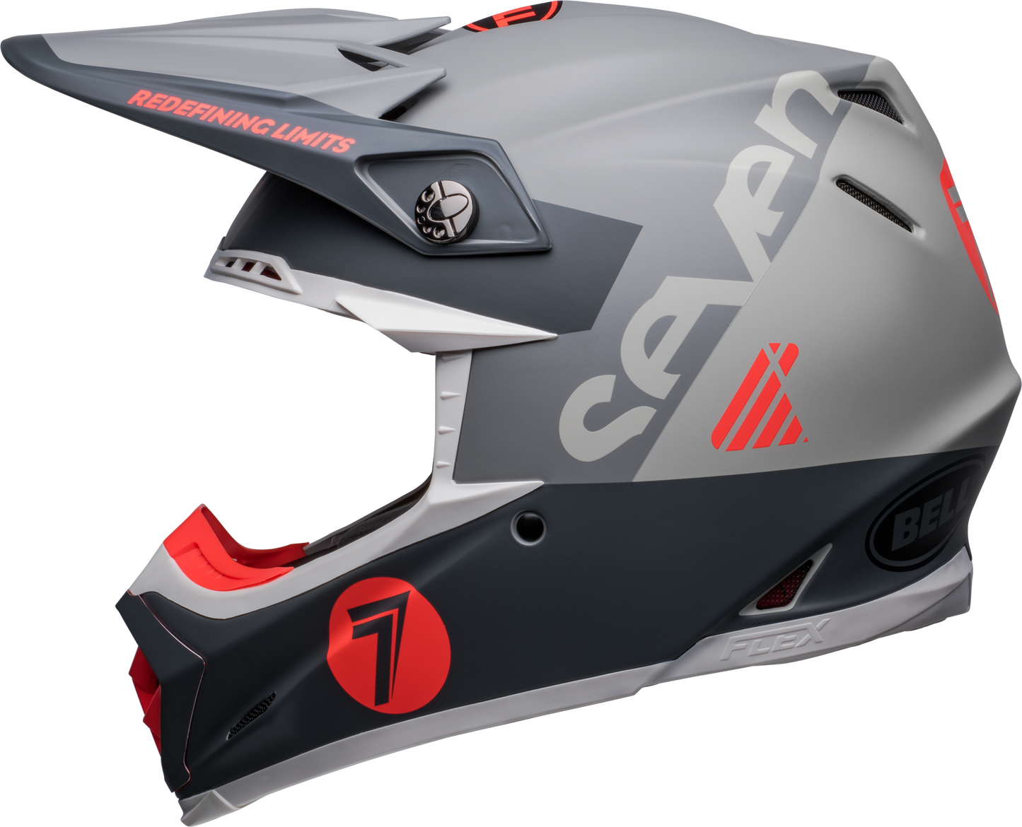 BELL 2024 LE MOTO-9S FLEX SEVEN VANGUARD MATTE CHARCOAL/ORANGE HELMET