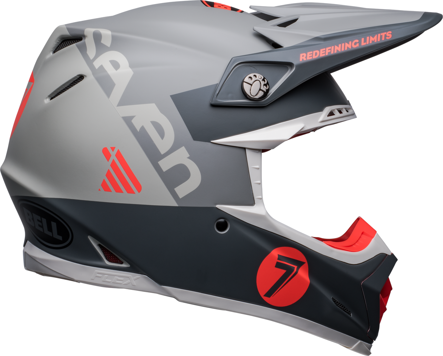 BELL 2024 LE MOTO-9S FLEX SEVEN VANGUARD MATTE CHARCOAL/ORANGE HELMET