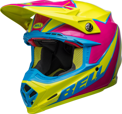 BELL 2024 MOTO-9S FLEX SPRITE YELLOW/MAGENTA HELMET