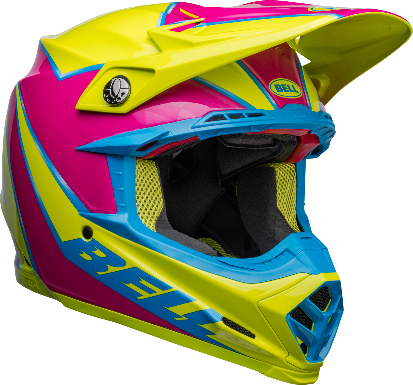 BELL 2024 MOTO-9S FLEX SPRITE YELLOW/MAGENTA HELMET