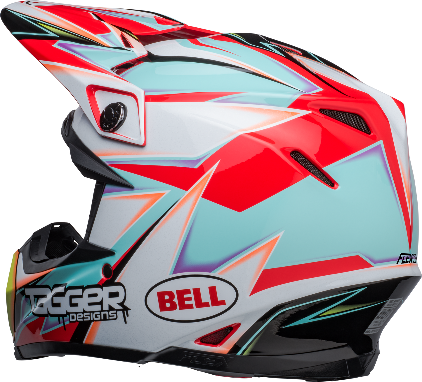 BELL 2024 MOTO-9S FLEX TAGGER EDGE WHITE/AQUA HELMET