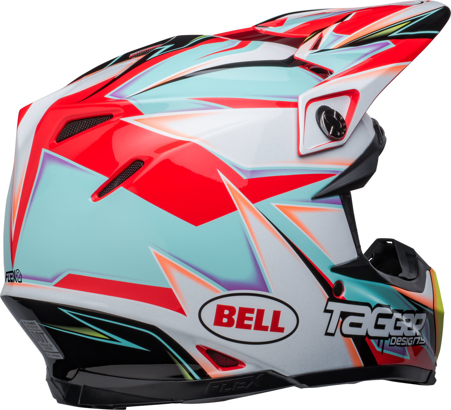 BELL 2024 MOTO-9S FLEX TAGGER EDGE WHITE/AQUA HELMET