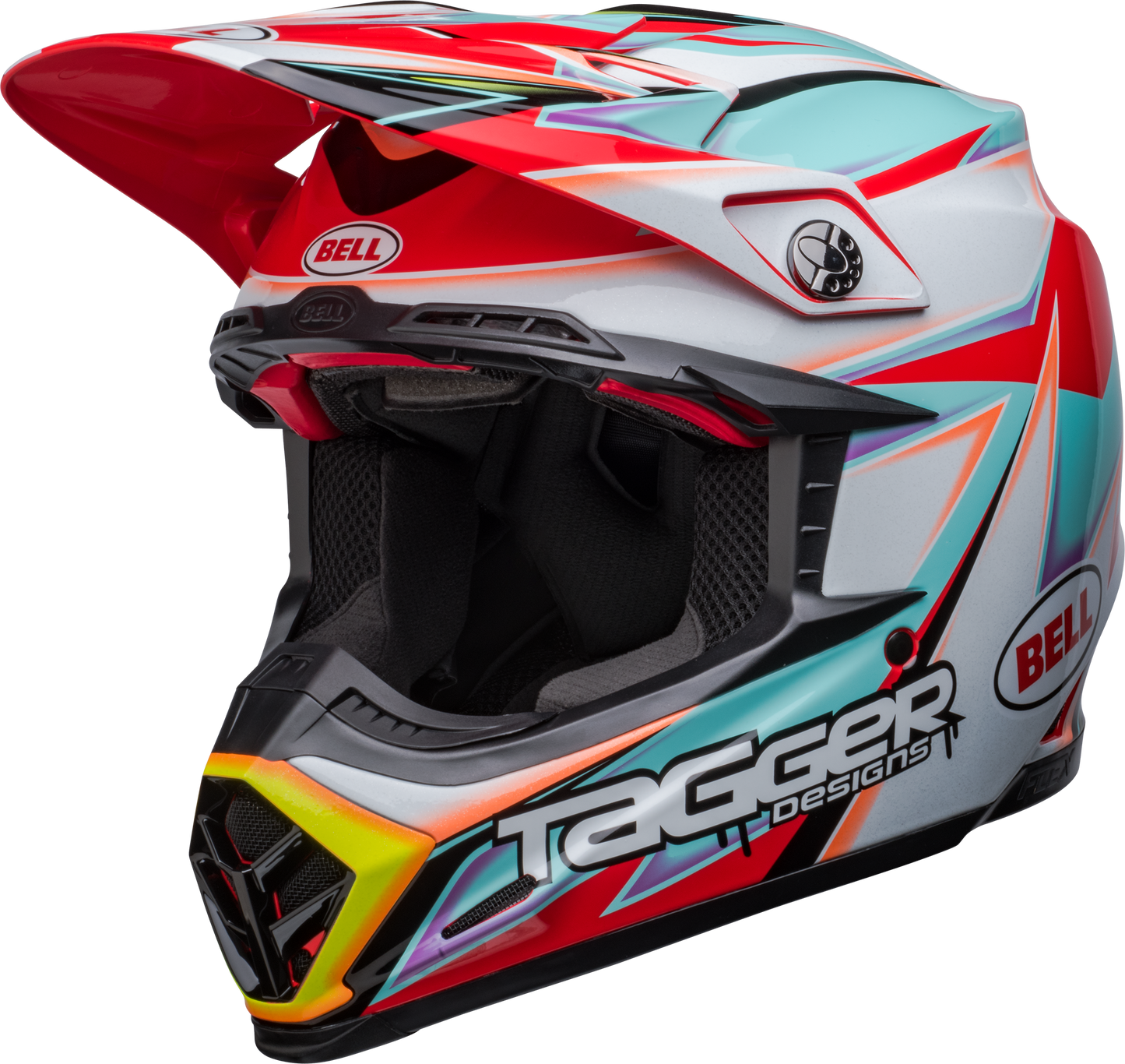 BELL 2024 MOTO-9S FLEX TAGGER EDGE WHITE/AQUA HELMET