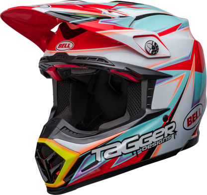 BELL 2024 MOTO-9S FLEX TAGGER EDGE WHITE/AQUA HELMET