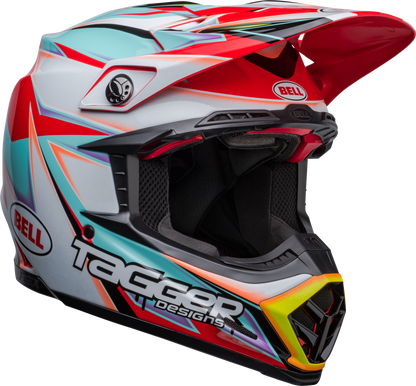 BELL 2024 MOTO-9S FLEX TAGGER EDGE WHITE/AQUA HELMET
