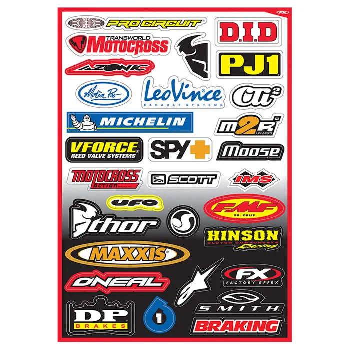FACTORY EFFEX MX LOGO STICKER SHEET