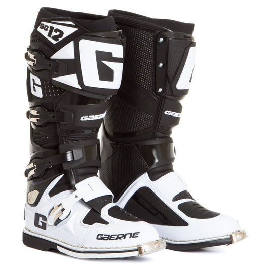 GAERNE SG-12 BLACK/WHITE BOOTS