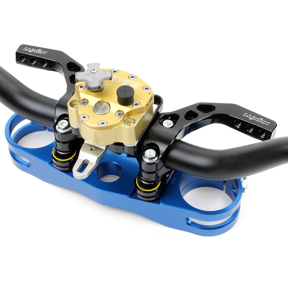 LUXON OFF-ROAD BAR MOUNT SETUP (FOR SCOTTS STEERING DAMPER AND HANDGUARD MOUNTS)
